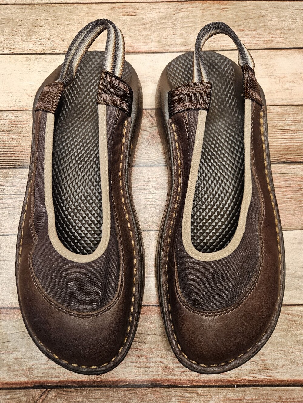 Chaco Devotee slingback slip-on shoes.